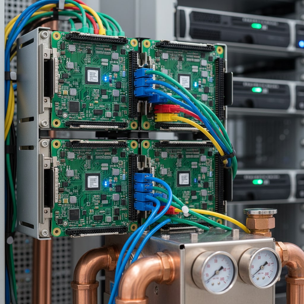 An image of a data center being used for home heating.