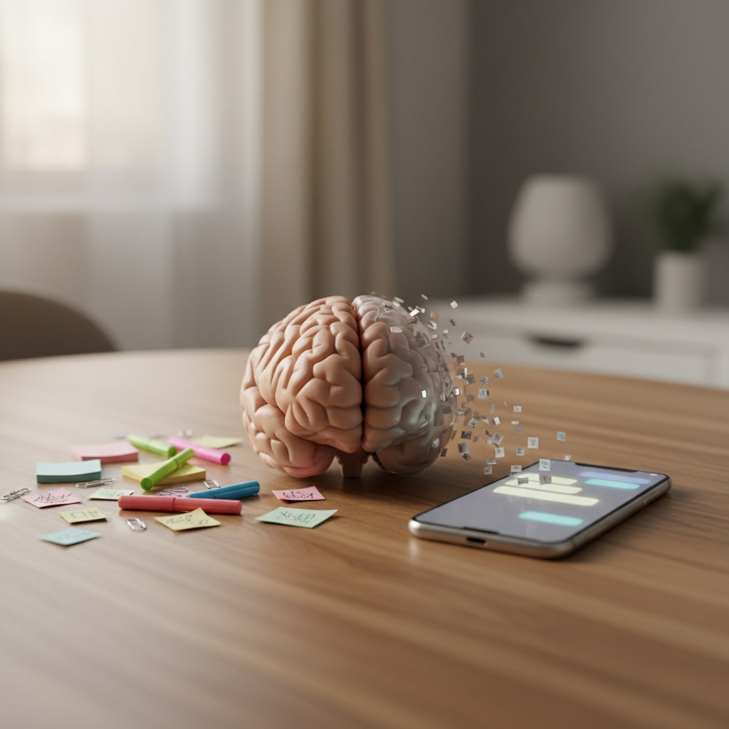 A symbolic, more abstract take on “thinking power draining into AI” – no people, just a strong visual metaphor.