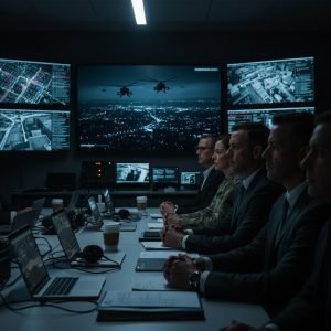 An image of the US forces monitoring the capture of Maduro.