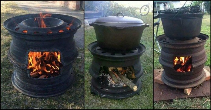 Outdoor Car Storage >> Recycled Tire Rim BBQ and Fire Pit Outdoor Car Storage >> Recycled Tire Rim BBQ and Fire Pit