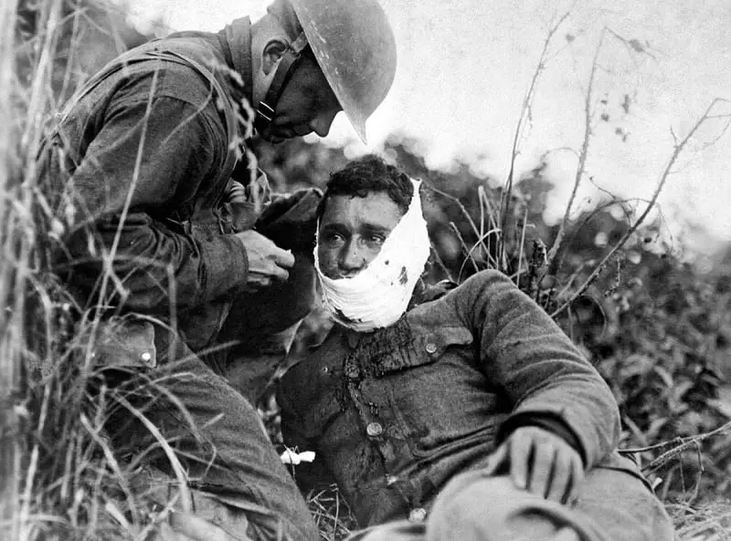 The Spanish flu epidemic struck during the First World War.  