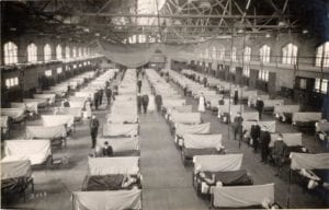 Warehouses and factories converted to hospitals.