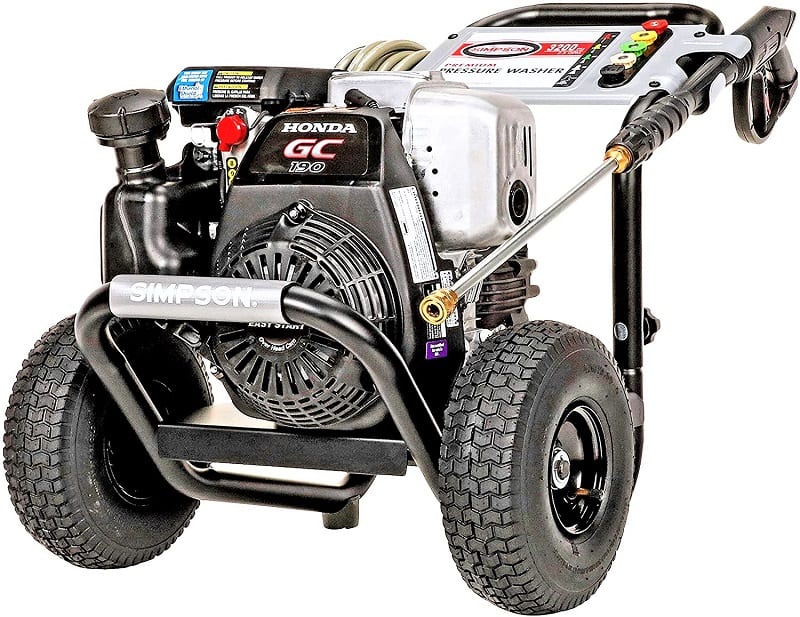 The Simpson MSH3125 delivers water pressure that’s rated at an impressive 3,200 PSI.