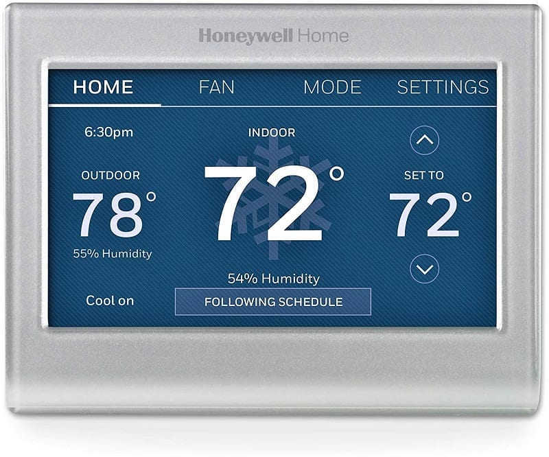 This Honeywell WiFi Smart Color Thermostat is a great option for homeowners who want a device that’s easy to use and read.