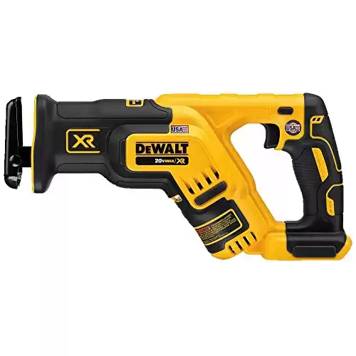 DEWALT 20V MAX* XR Reciprocating Saw, Compact, Tool Only