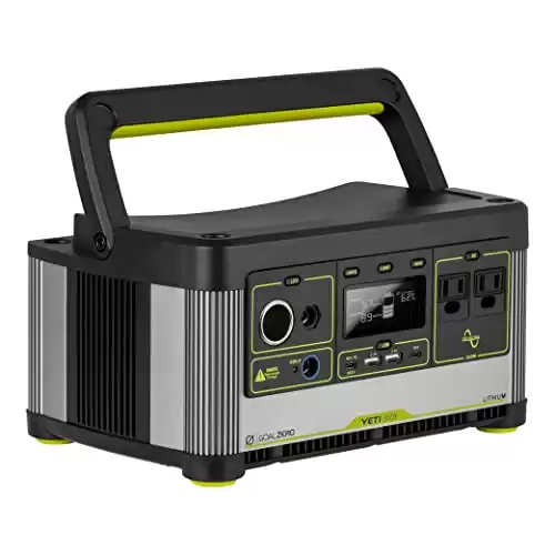 Goal Zero Yeti 500X Portable Power Station, 505 Watt-Hours, Solar-Powered Generator with USB Ports and AC Outlets (Solar Panel Not Included)