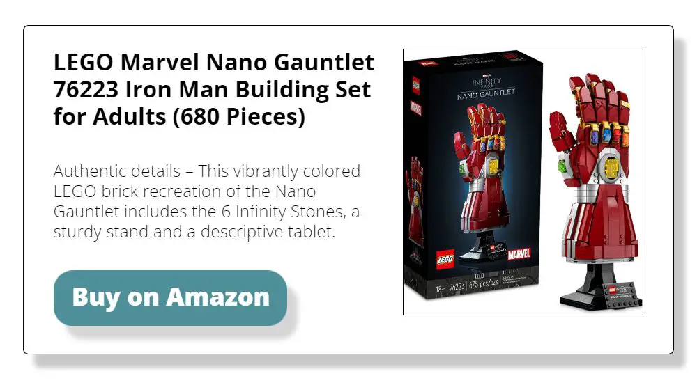 LEGO Marvel Nano Gauntlet 76223 Iron Man Building Set for Adults (680 Pieces)