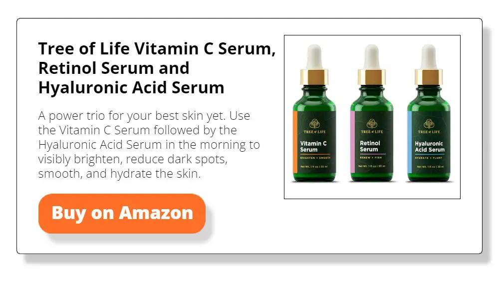 Tree of Life Vitamin C Serum, Retinol Serum and Hyaluronic