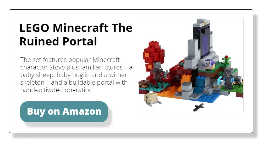 LEGO Minecraft The Ruined Portal 21172 Building Toy Set for Kids, Boys, and Girls Ages 8+ (316 Pieces)