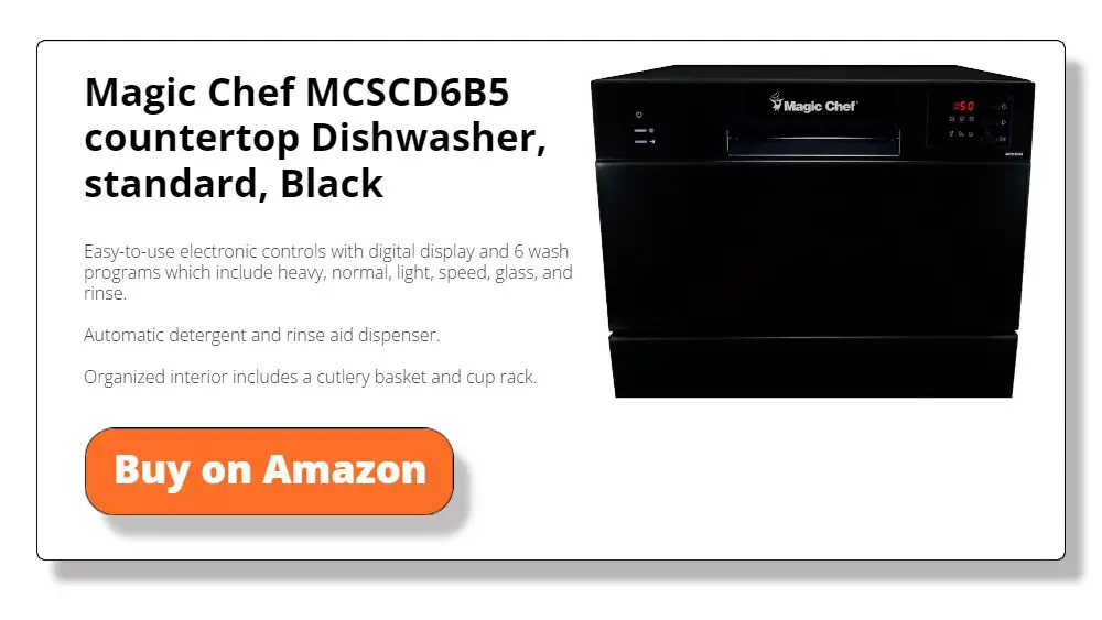 Magic Chef MCSCD6B5 counter-top dishwasher.