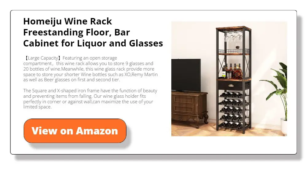Homeiju Wine Rack Freestanding Floor