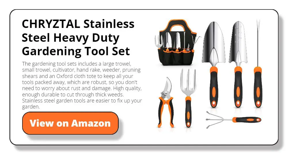 CHRYZTAL Stainless Steel Heavy Duty Gardening Tool Set