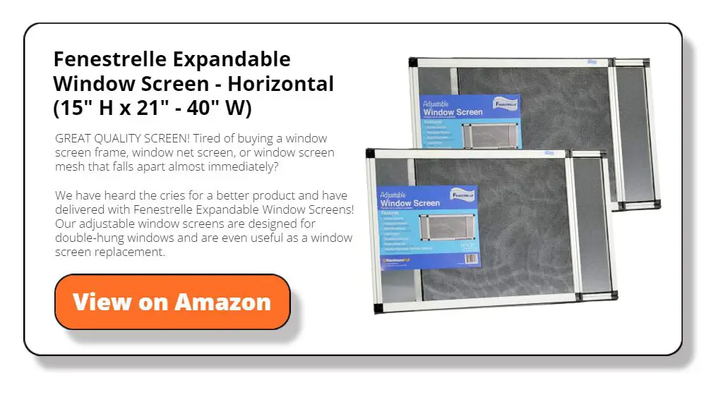 Fenestrelle Expandable Window Screen - Horizontal (15" H x 21" - 40" W)