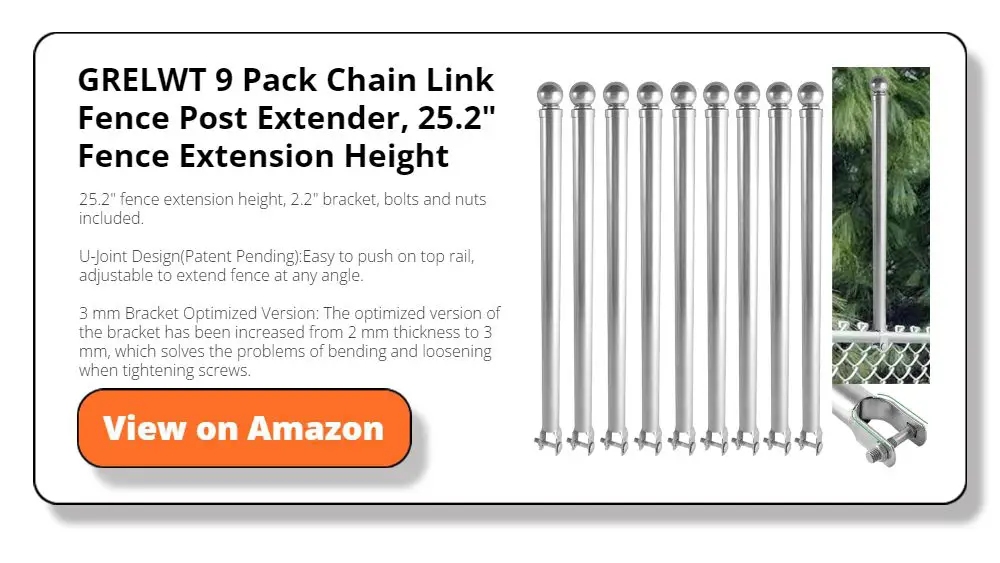 GRELWT 9 Pack Chain Link Fence Post Extender