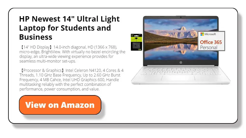 HP Newest 14" Ultral Light Laptop for Students and Business