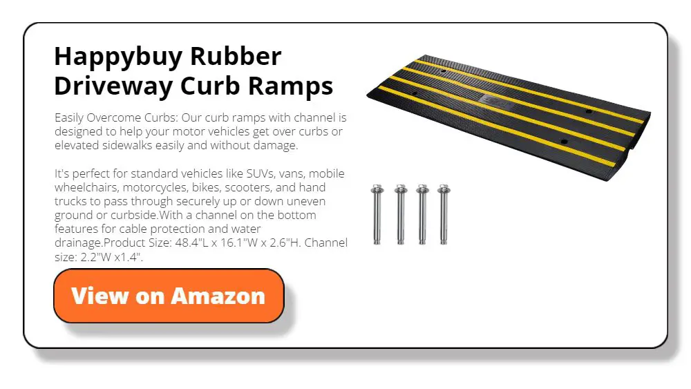 Happybuy Rubber Driveway Curb Ramps 1 Pack