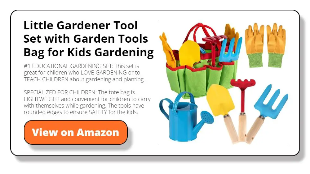 Little Gardener Tool Set with Garden Tools Bag for Kids Gardening 