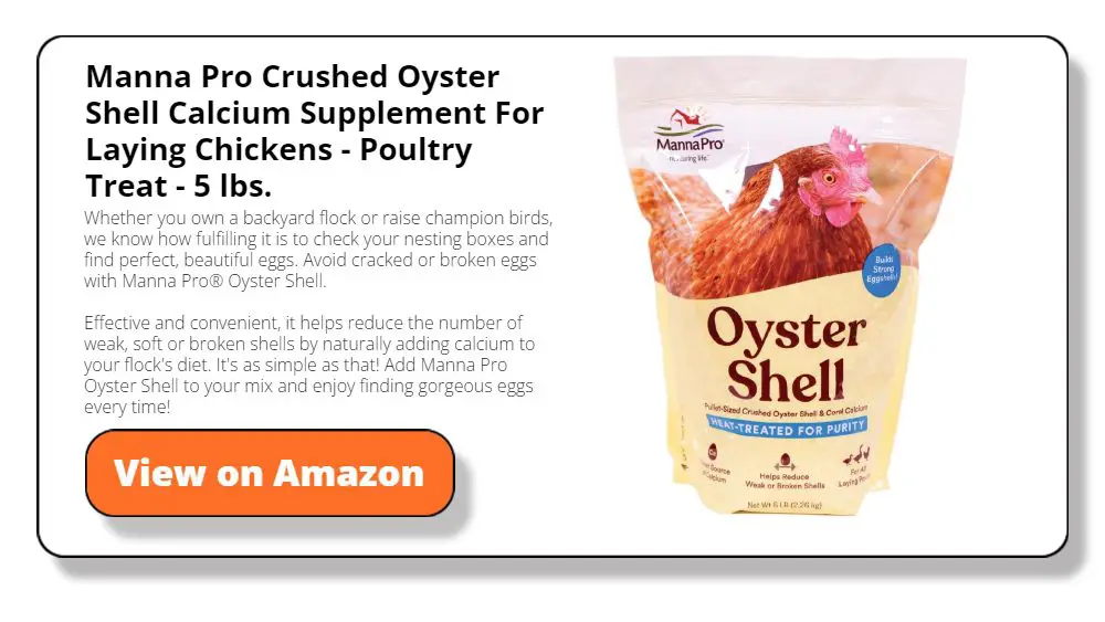 Manna Pro Crushed Oyster Shell Calcium Supplement For Laying Chickens - Poultry Treat - 5 lbs.