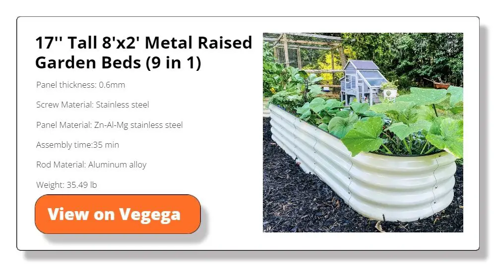 17'' Tall 8'x2' Metal Raised Garden Beds (9 in 1)