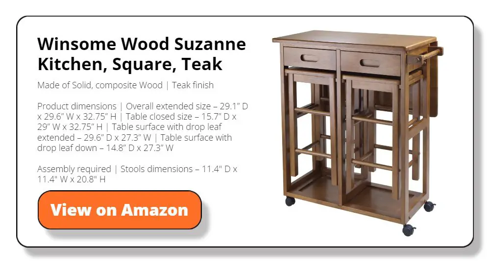Winsome Wood Suzanne Kitchen, Square, Teak