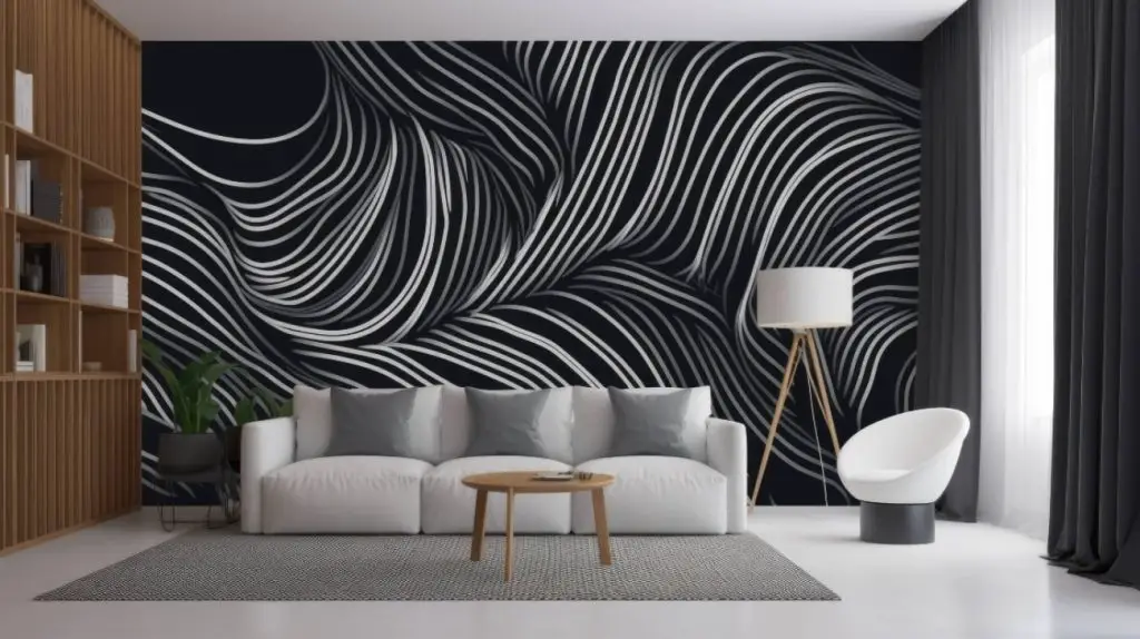 An image of a black feature wall for a residential space.