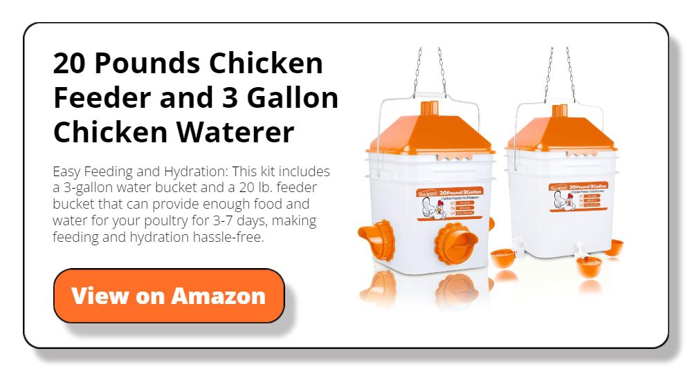 20 Pounds Chicken Feeder and 3 Gallon Chicken Waterer