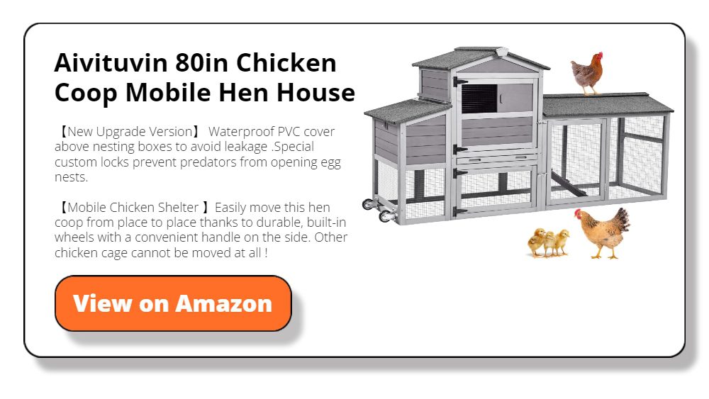 Aivituvin 80in Chicken Coop Mobile Hen House