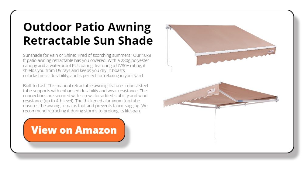 Outdoor Patio Awning Retractable Sun Shade