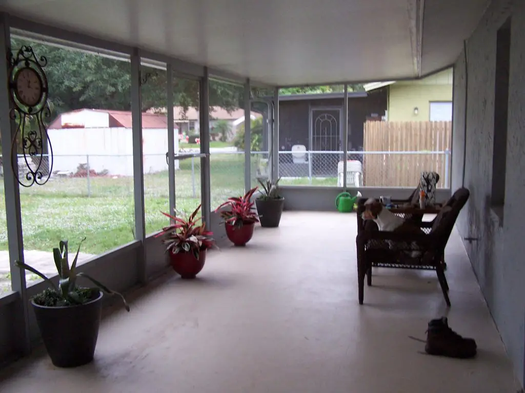 An image of an enclosed patio