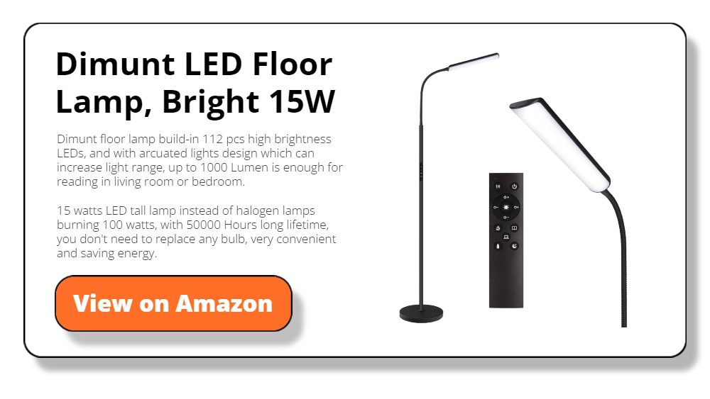 Dimunt LED Floor Lamp, Bright 15W