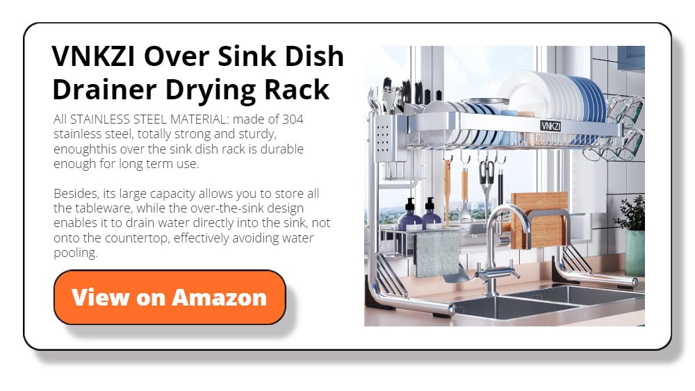 VNKZI Over Sink Dish Drainer Drying Rack