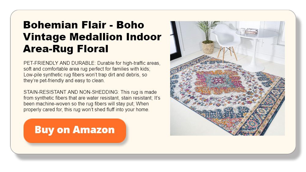 Bohemian Flair - Boho Vintage Medallion Indoor Area-Rug Floral