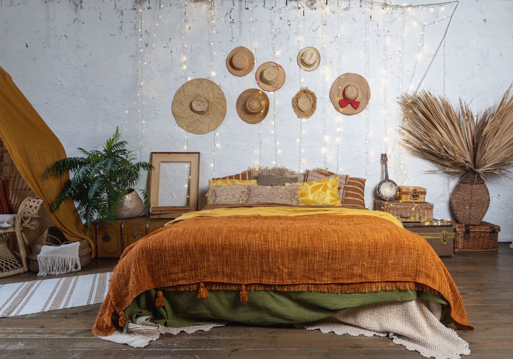 An image of boho maximalism style.