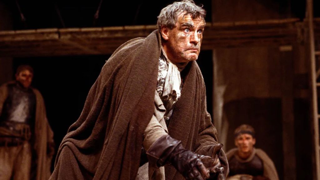 An image of a Royal Shakespear Company actor during a play.