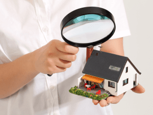 A house under a magnifying glass