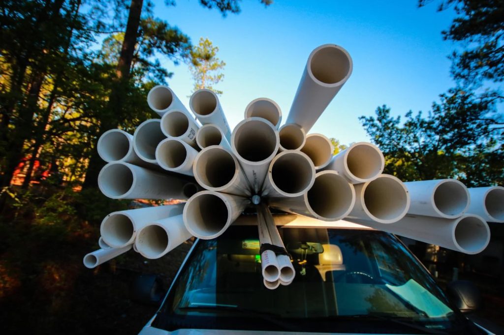 PVC pipes for plumbing and drainage use